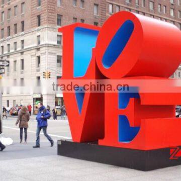 City square stainless steel love sculpture