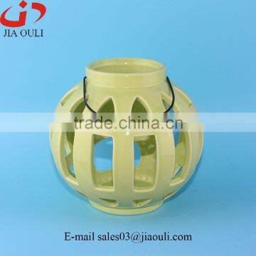 New deisgn home decoration ceramic hurricane lamp, ceramic lantern