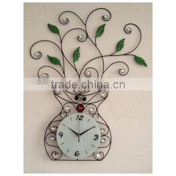 Vase decoration Wall Clock High Quality(GZH-64) Wholesale