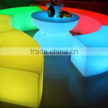 illuminated Spa triangle shaped led tables for indoor or outdoor using