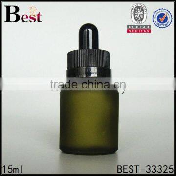15ml China Cosmetic Essence Perfume Glass Bottle Factories Big Rubber Black Plastic Dropper Bottle Glass Wholesale photo-2
