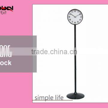 Home decoration modern floor clock, colorful metal floor stand clock