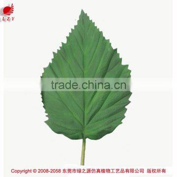 2016 PU big artificial leaves for home decoration artificial green leaves