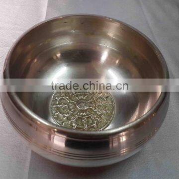 Best Selling Silver Plated Tibetan Meditation & Healing Singing Bowl photo-3