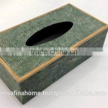 Rectangle shagreen tissue box