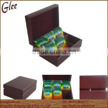 Handmade Customized Wood Tea Box With Paint