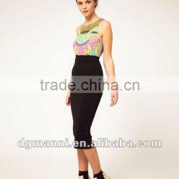 Full lady fashion Pencil Skirt Knee Length in Jersey