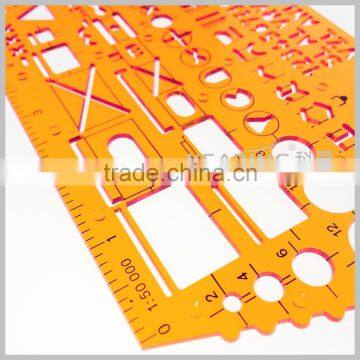 Kearing yellow plastic ruler for Military templates