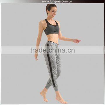 Sublimation Printing Seamless High Neck Lycra One Shoulder Sports Bra Top With Black Mesh photo-6