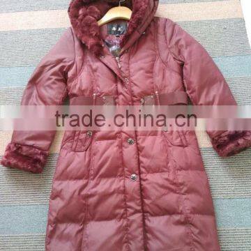 GZY Lady Down Jacket Keep Warm Big Size Long Model Stock 2017 Literature and Art Adult Guangzhou Factory photo-4