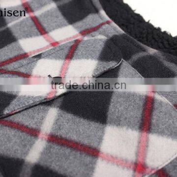 Hot Sale Stock Wholesale Warm Plaids Men Polar Fleece Vest photo-4