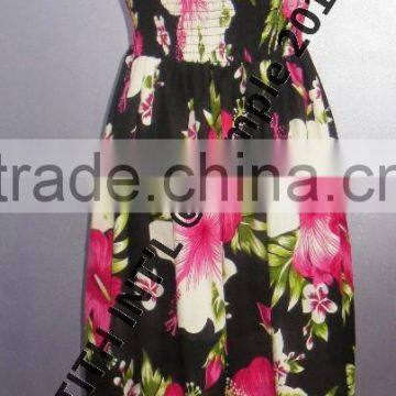 Lady Sexy Printed Smoked Tube Top Fashion Dress Bohemian Dress for Women photo-5