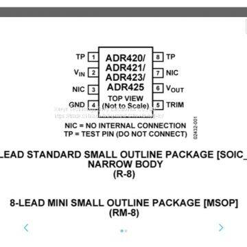 ADR421BRZ  ADI NEW and ORIGINAL 17+ SOIC (Ultraprecision, Low Noise, 2.500 V XFET® Voltage References)