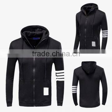 Fashion Design Men's Full Zip Hoodie Jacket Blank Tracksuit Top OEM Slim Fit Gym Hoodie Manufacturers in China