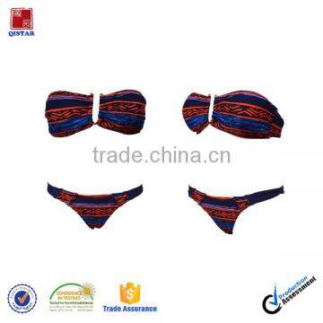 China Custom Made Professional Swimwear Manufacturer Women Strapless Bikini Swimwear