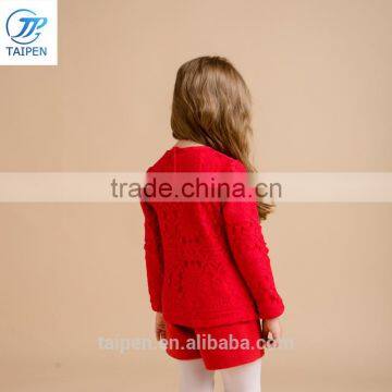 Wholesale Girls Long Sleeve Lace t Shirt With Flower Pattern Fleece Lining Shirt Designs For Girls photo-4