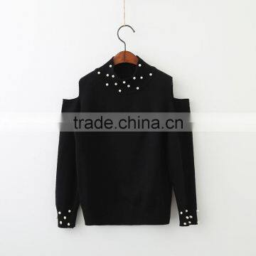 2-6 Years Wholesale 2017 New Fashion Winter Girls Knitted Sweater Long Sleeve Shoulderless Pullover Girls Sweaters photo-3