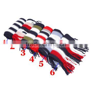 Cheap Simple 6color Choice Stripe Design Spandex Material Knit Fashion Men Winter Cheap Scarf Hijab photo-3