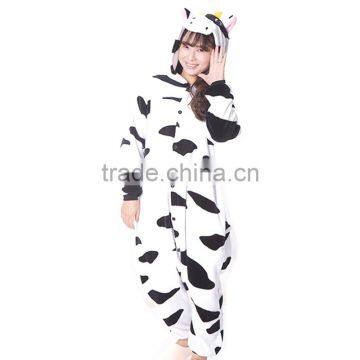 Cute hooded super soft onesie adult and children with cow printing