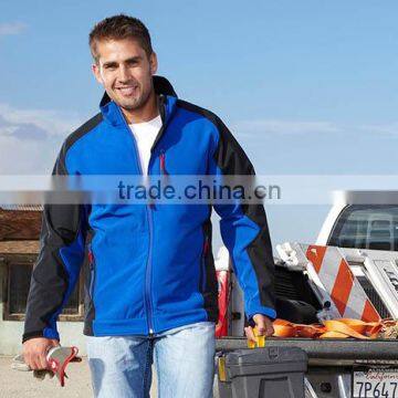 Mens Black Work Oem Softshell Jacket With Fleece Lining photo-6