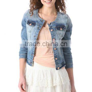 Women's fashion denim jacket, coach jacket 2014 new fashion denim