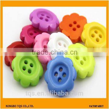 Hot Sale 18mm Colored Plastic Flower Children Baby Coat Buttons