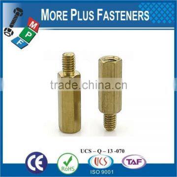 Made in Taiwan Diameter Hex Stainless Steel Extended Standard Hex Brass Spacer Standoff Nut