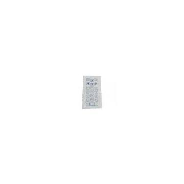IP65 dynamic rated scratch proof industrial membrane keyboard/ keypad