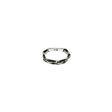 Steel Color, IP Gold BR028 OEM Girls / Womens Stainless Steel Bracelets, Bangles For Anniversary, En