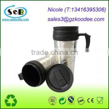 Insulated Plastic Coffee Mugs with Handles,Best Stainless Steel Travel Mug,Thermal Coffee Cup