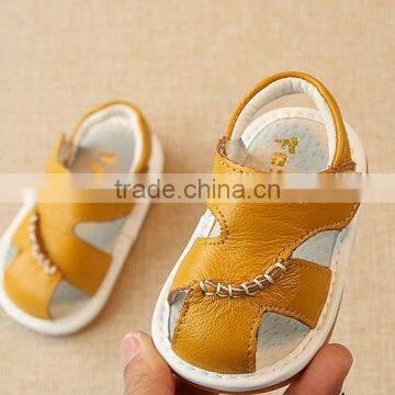 B21406A Baby Simple Leather Sandals Lovely Baby Toddler Shoes photo-2