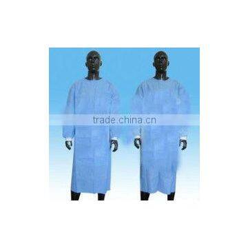Hospital product medical disposable standard surgical gown with knitted cuff & four waist tapes