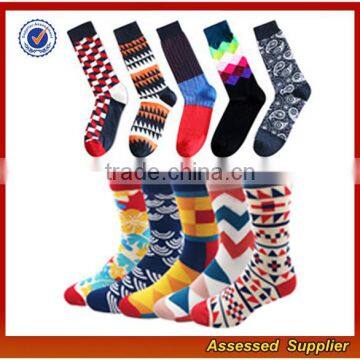 Wholesale Best Quality Custom Happy Men Business Funny and Funky Dress SocksJH54