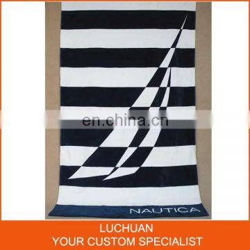 Custom Logo Any Size Printed Stipe Towel Cotton