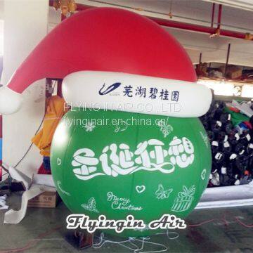 Outdoor Advertising Christmas Balloons Inflatable Hat for Holiday Decoration