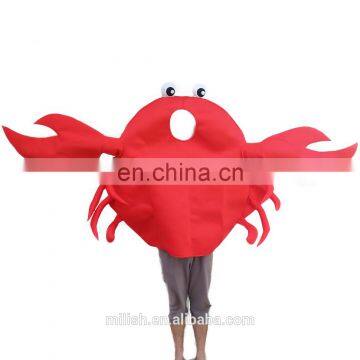 2017 hot wholesale funny simple halloween costumes crab mascot costumes for adult MFJ-0073