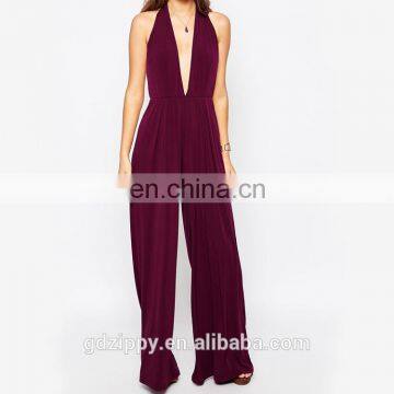 Glamorous Halter Neck Slinky Jumpsuit For Women 2015 photo-3
