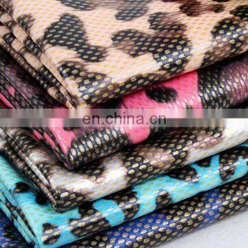 leopard pattern synthetic PU Leather