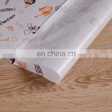 Custom Printing Grease Proof Paper Food Grade Waterproof Wax Paper for Braed/toast/baguette/cake Packaging photo-3
