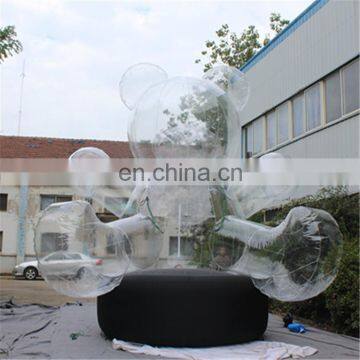 New Design Cartoon Christmas Transparent/clear Bear Inflatable Can Add Ledlight&decoration photo-3