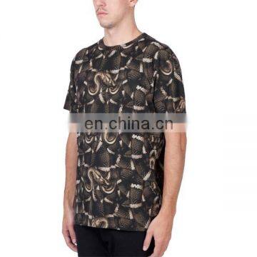 Dark Snake Printing Mens Fashion Sublimation T-shirts Dri Fit Cheap Short Sleeve T-shirts Custom photo-3