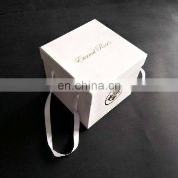 custom luxury wholesale cardboard paper square flower hat box for gift packaging