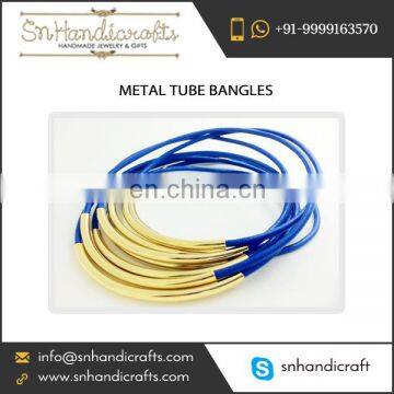 Hand Made Good Quality Metal Tube Bangles for Gift use