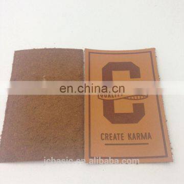 Custom Made CMYK Printing Brand Logo Clothing Leather Labels,garments pu Leather Patch Label photo-3