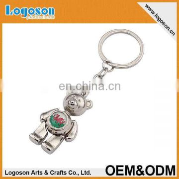 Funny cute cartoon teddy bear keyring custom logo panda keychain