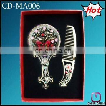 hot fashion gift makeup comb and mirror set antique CD-MA006