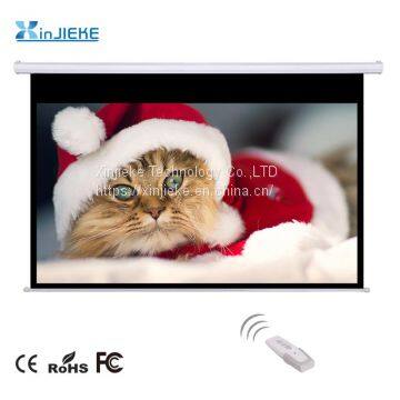 Office Room Presentation Remote Control Electric / Motorized Projector Projection Screen