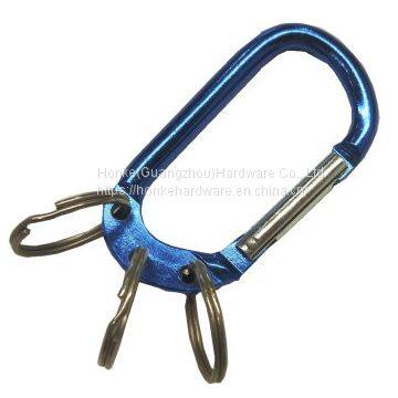 Swivel Spring Snap Hook Aluminium Spring Hook With Split Ring HK908AG