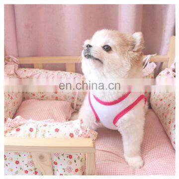 New Fashion Cotton Dog Waistcoat Thin T-shirt Teddy Pomeranian Bichon Chest Muscle Bikini Printed Pet Clothes photo-5