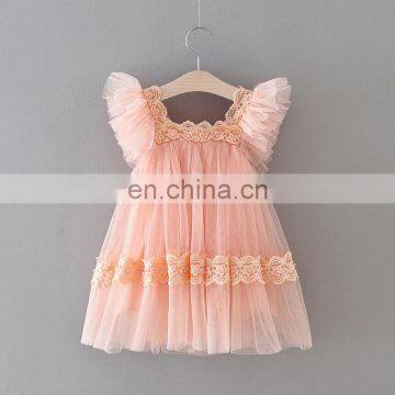 Girls' Dress 2020 Summer Cotton Ruffles Lace Children Clothes Dress